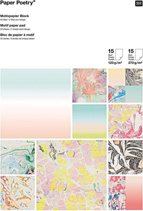 Actual product image Paper Poetry Motif paper (120 g/m², 30 x)