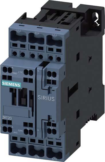 Produktbild Siemens Schütz für Bahn, AC-3e, 18,5kW/400V, 1S+1Ö, DC125V, 0,7-1,25*Us, 3-polig, S0 3RT20282XJ400LA2