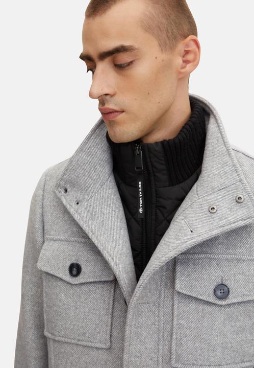 Produktbild Tom Tailor Jacke Winterjacke mit eingesetztem Stehkragen, Knopfleiste und seitlichen Eingrifftaschen (3XL)