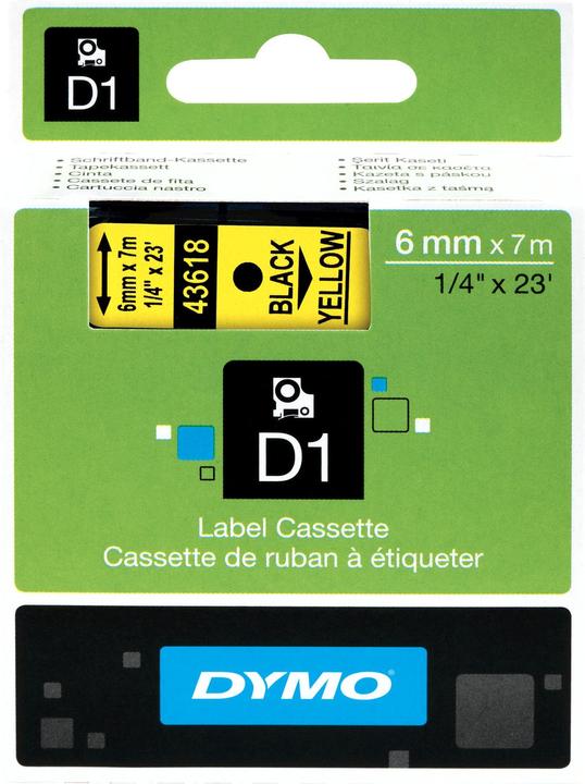 Actual product image Dymo S0720790 Standard tape (0.60 cm, Yellow)