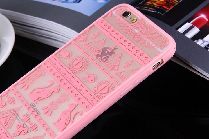 Actual product image König Design Apple iPhone SE 2020 Mobile Cover Mandala Case Cover Egyptian Signs Pink New (Apple iPhone SE (2nd Gen))