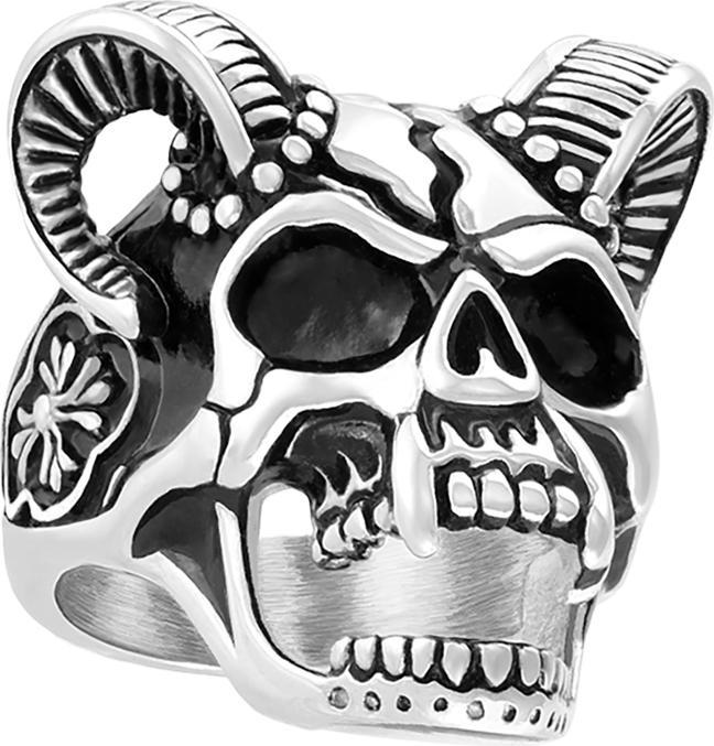 Produktbild Star Piercing Ring silber Dämonenschädel (Chirurgenstahl 316L, ohne Messing)