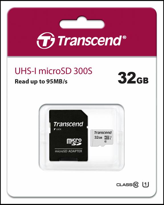 Immagine prodotto Transcend 300S (32 GB, microSDHC, U3, UHS-I)