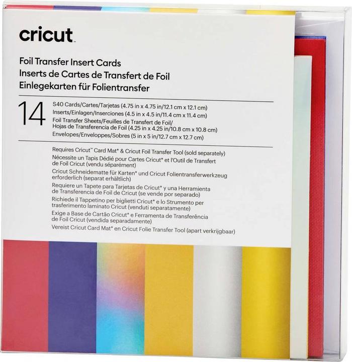 Cricut Biglietti da visita FOIL Celebration S40 12,1cm x 12,1cm confezione da 14 pezzi (P)
