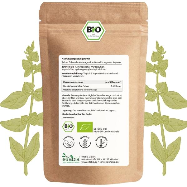 Image du produit Eltabia Ashwagandha biologique (200 pièce(s), Capsules)