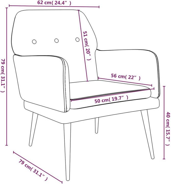 Image du produit VidaXL Sessel Samt