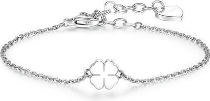 Sagapo S'Agapõ - Steel bracelet with four-leaf clover Click SCK10