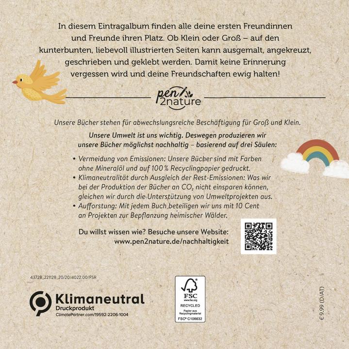 Image du produit Mein Freundschaftsbuch | Für Kindergartenkinder (Allemand, pen2nature, 2023)