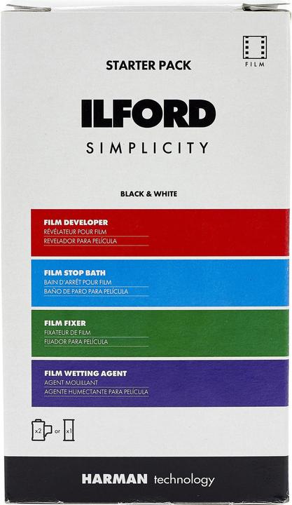 Actual product image Ilford Simplicity Analog-Film Kit (Stop bath, Negative developer, Fixing bath, Wetting agent, Other Chemistry)