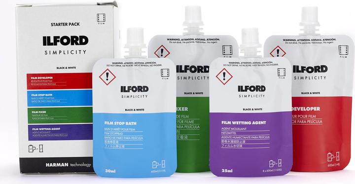 Actual product image Ilford Simplicity Analog-Film Kit (Stop bath, Negative developer, Fixing bath, Wetting agent, Other Chemistry)