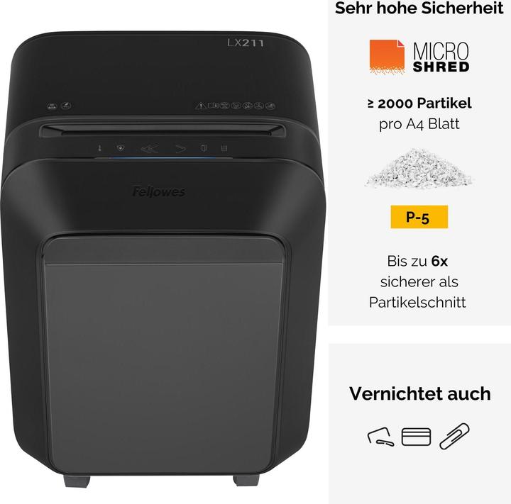Immagine prodotto Fellowes Powershred LX211 (Microtaglio)