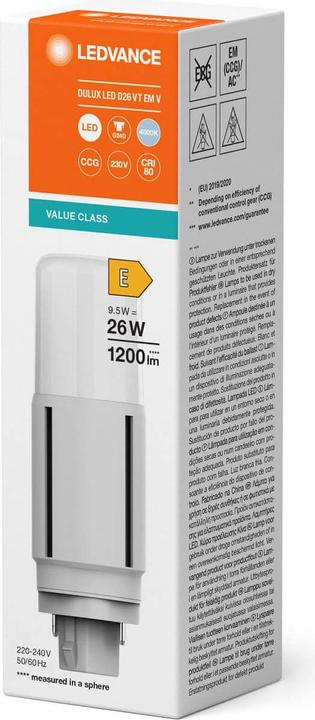 Actual product image Ledvance LED compact lamp (G24d, 9.50 W, 1200 lm, 1 x, E)