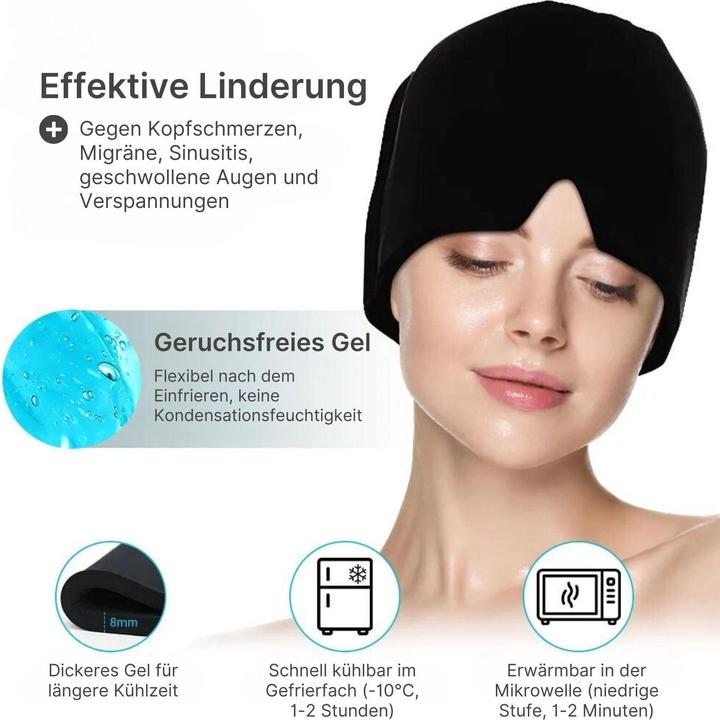 Image du produit Hermex Masque facial contre la migraine Cagoule de refroidissement Compresse froide (1 x, 805 ml, 330 g)