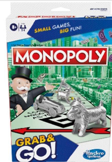 Actual product image Hasbro Nl/Fr Monopoly Travel/Voyage Grab & Go (Belgium Bil (Dutch, French)