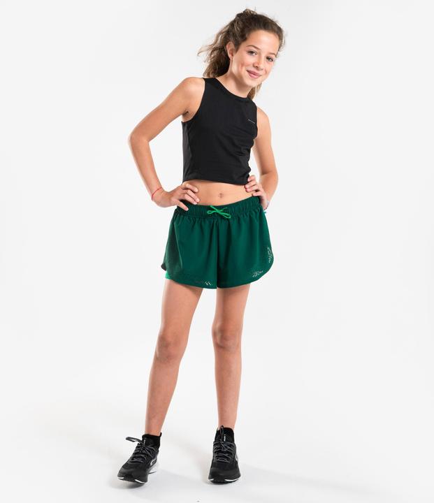 Immagine prodotto Kiprun Tanktop Croptop Running atmungsaktiv Mädchen - 900 schwarz (12, 13, 14)