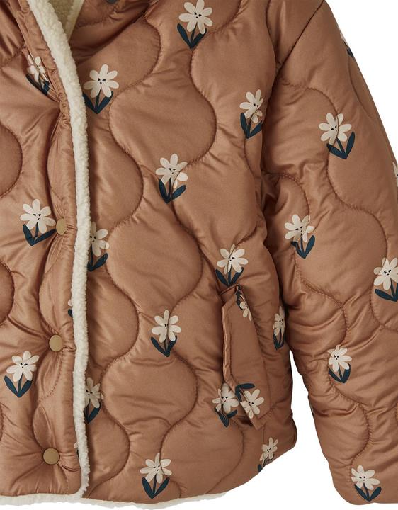 Produktbild Vertbaudet Wendbare Mädchen Kapuzen-Steppjacke mit Teddyfleece, Wattierung Recycling-Polyester (140)