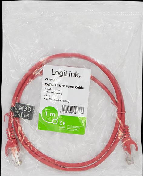 Actual product image LogiLink Network cable (U/UTP, CAT5e, 1 m)