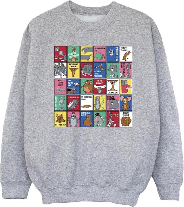 Tom & Jerry Grid Squares Sweatshirt Mädchen