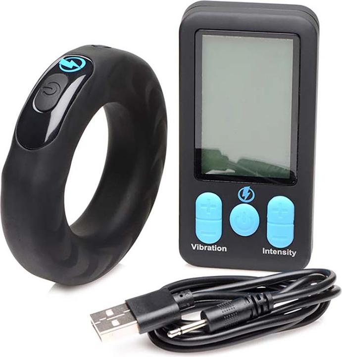Immagine prodotto Zeus Elektrosex Anello per cazzo in silicone vibrante ed ESTIM con RC 45 mm (8 cm)