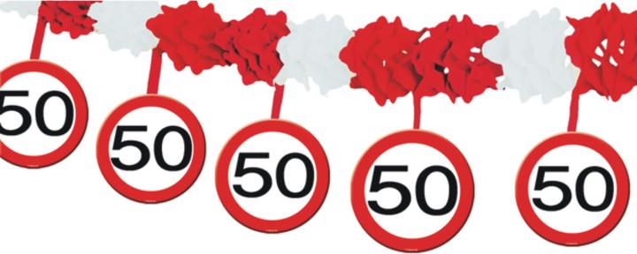 Actual product image Folat Girlande Verkehrsschild 50 Jahre