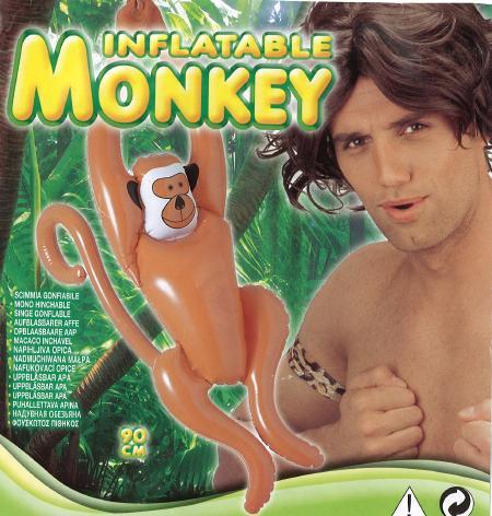 Actual product image Widmann Inflatable monkey (One size)