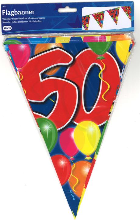 Actual product image Folat Pennant chain Birthday balloons 50 years