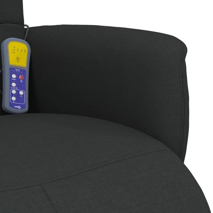 Immagine prodotto VidaXL Sedia da massaggio con poggiapiedi in tessuto nero, colore