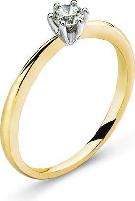 Immagine prodotto Natsumi Schmuck Anello con diamante in oro giallo 18K/750 0,25 ct H si 53 / 16,8 mm Ø (53, Oro 750/18 K)