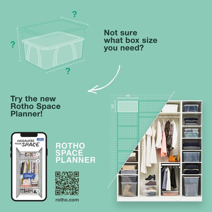 Produktbild Rotho Box 70 l mit Deckel LONA Transparent (70 l)