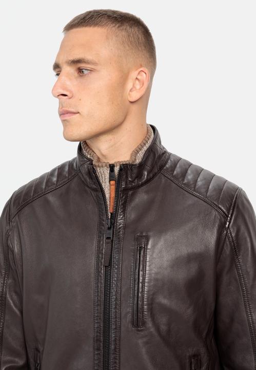 Actual product image Camel Active Leather jacket with stand-up collar (52)