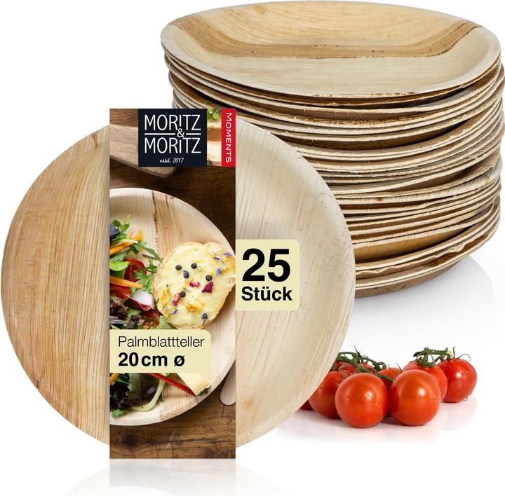 Actual product image Moritz & Moritz Palm leaf tableware 25 pieces (25 x)
