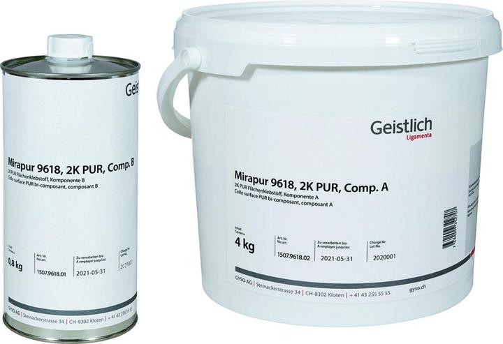 Produktbild Geistlich Flächenklebstoff Mirapur 9618 2K PUR (800 g)