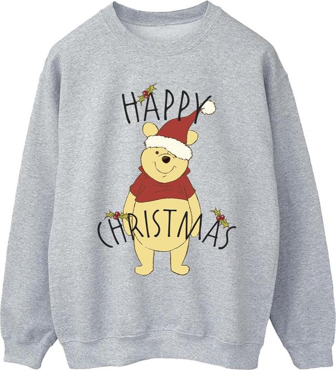 Disney Winnie The Pooh Happy Christmas Holly Sweatshirt (M)