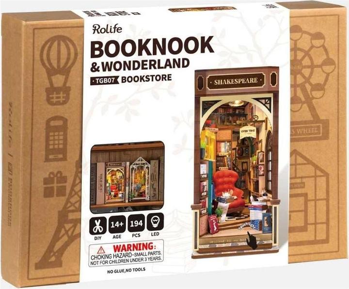 Actual product image Robotime Model kit 'Bookstore'