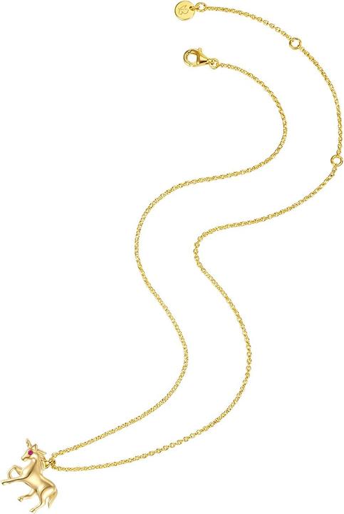 Actual product image Glanzstücke München Kinder Einhorn Sterling Silber Zirkonia Gelbgold 35,0 cm Basiskette + 7,5 cm Verlängerung - 30436 (Sterling Silver)