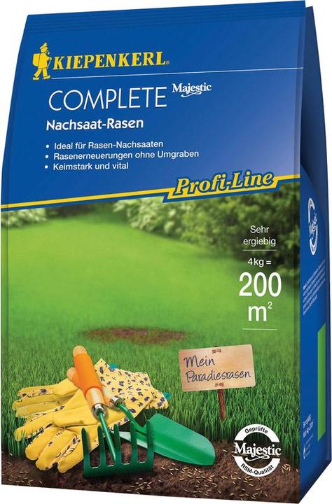 Produktbild Kiepenkerl Rasensamen P.L Complete Nachsaat-Rasen 4 kg 200 m (Rasensamen)