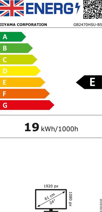 Energie-Label iiyama GB2470HSU-B5 (1920 x 1080 Pixel, 23.80")