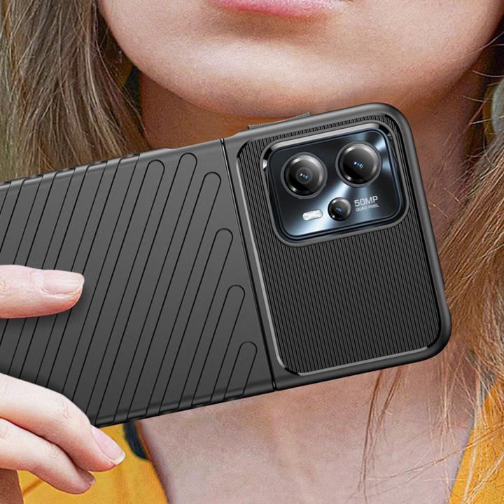 Actual product image Hurtel Thunder Case case for Motorola Moto G13 silicone armor case black (Motorola Moto G13)