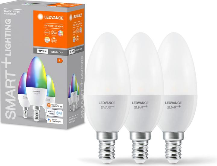 Produktbild Ledvance Smart+ (E14, 4.90 W, 470 lm, 3 x, F)