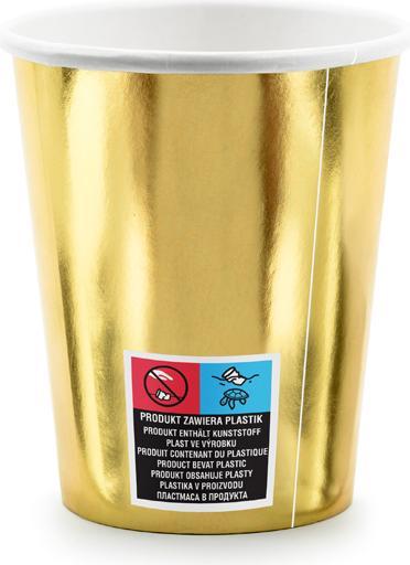 Produktbild Partydeco Becher 40 Jahre in Gold (6 x)
