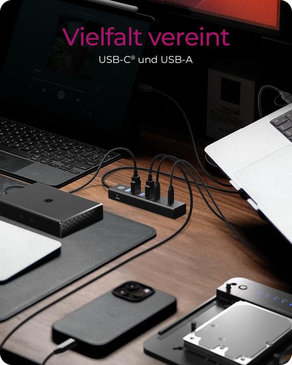 Produktbild Icy Box IB-HUB1737-C3 (USB-C, 7 Ports)