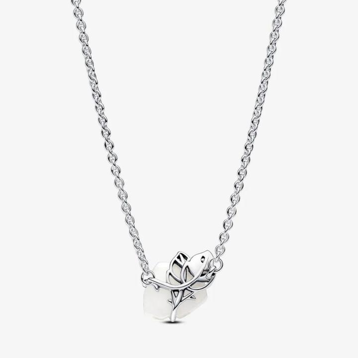 Image du produit Pandora Collier Rose blanche (Résine biologique, Argent sterling 925, 38 cm)