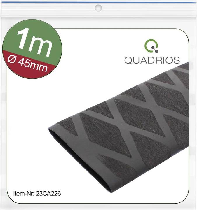 Produktbild Quadrios 23CA226 Schrumpfschlauch ohne Kleber Schwarz 45 mm 23 mm Schrumpfrate:2 (1 x)