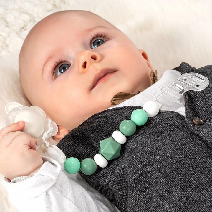 Immagine prodotto MiaMia Catene ciuccio Catena ciuccio con perline in silicone e anello in gomma incluso. (2 x)