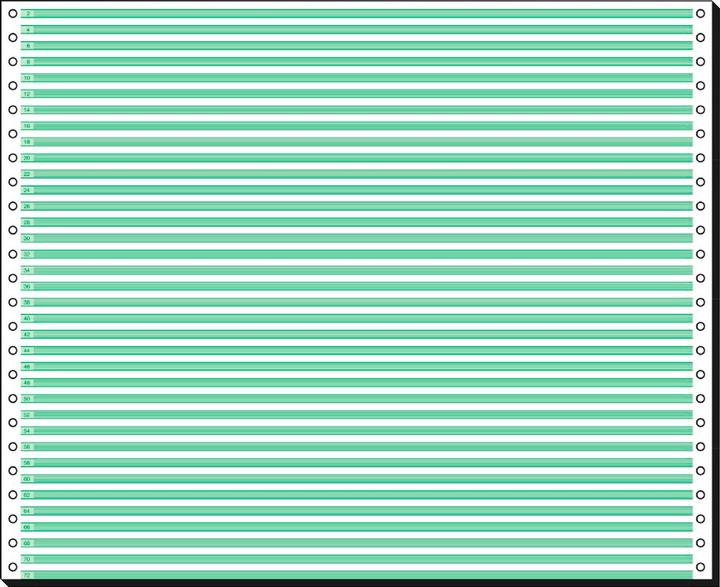 Image du produit Schäfer Shop Papier continu pour ordinateur, ligné 1 fois vert, 2000 pièces (60 g/m², DIN A3 paysage, 2000 x)