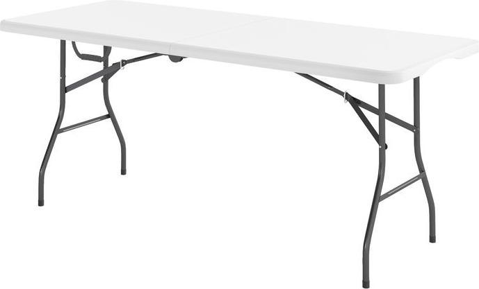 Swisshandel24 Klapptisch, Faltbarer Campingtisch, Falttisch, Tragbarer Picknicktisch, Weiss