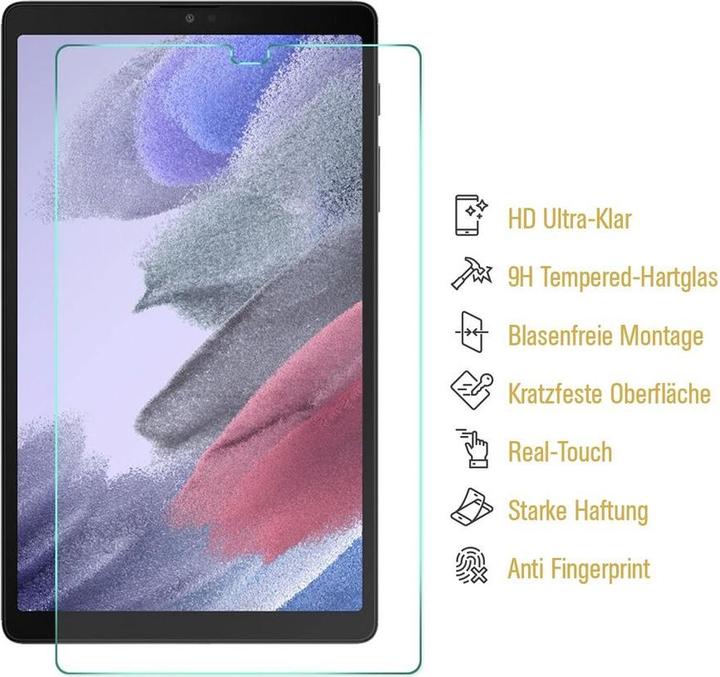 Actual product image Protectorking 2x real tempered 9H armoured glass 3D CLEAR (2 Piece, Galaxy Tab A7 Lite)