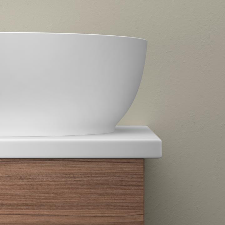 Produktbild Duravit Sivida Aufsatzwaschtisch, rund, 400x400mm, ohne Hahnloch, ohne Überlauf (400 mm, 400 mm)