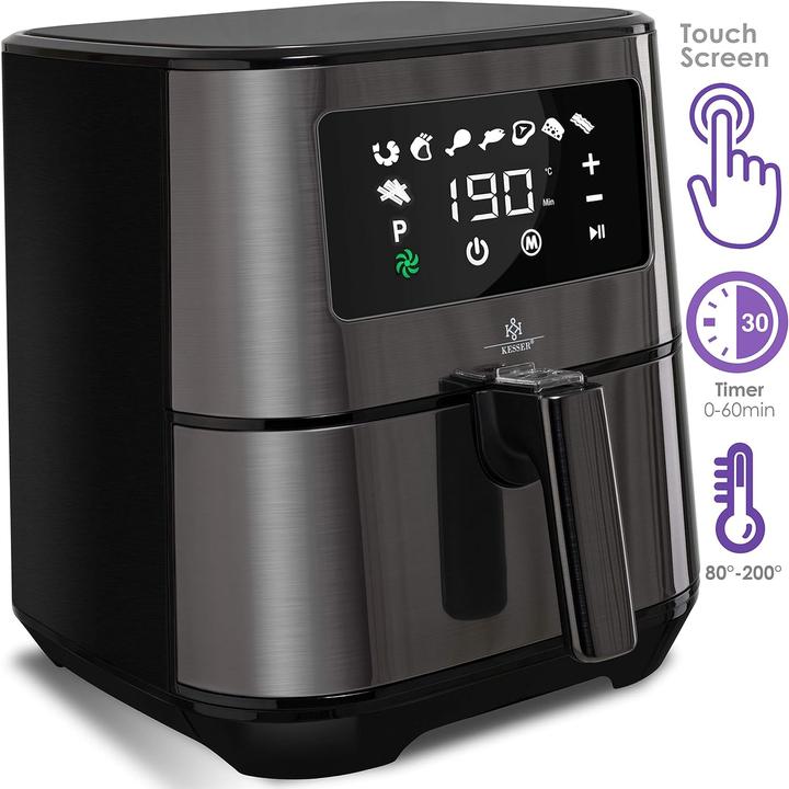 Actual product image Kesser 5.5 Litre Hot Air Fryer, Black