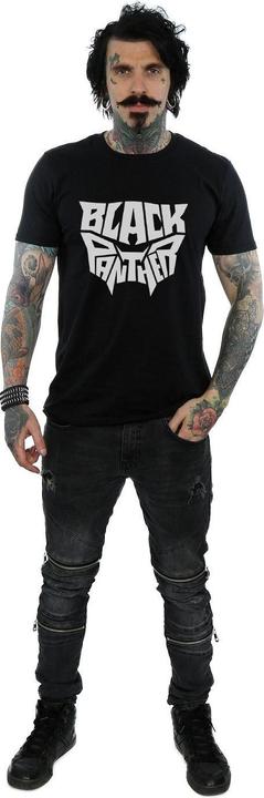 Immagine prodotto Maglietta Black Panther Uomo con emblema con parola (S)